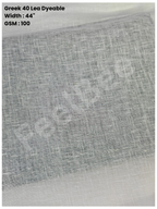 Greek Linen Dyeable Fabric (100 GSM) – 44" Width