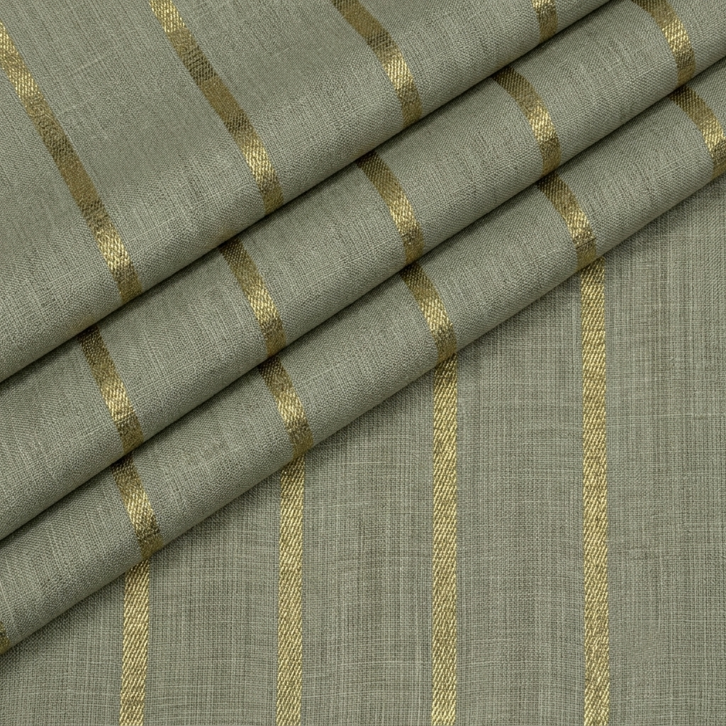 Sage Green 60 Linen Kasab Strips- B