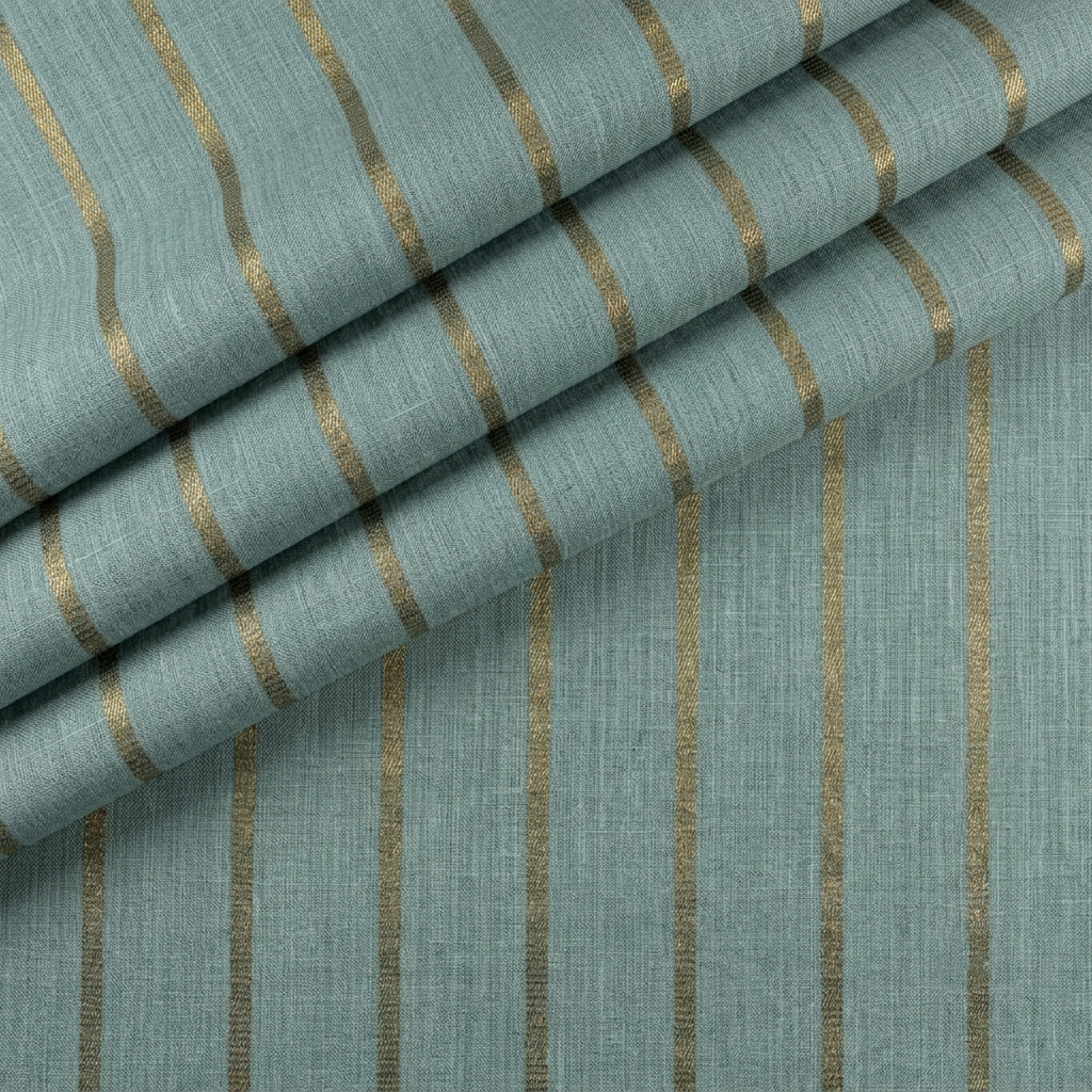 Aqua Blue 60 Linen Kasab Strips- D