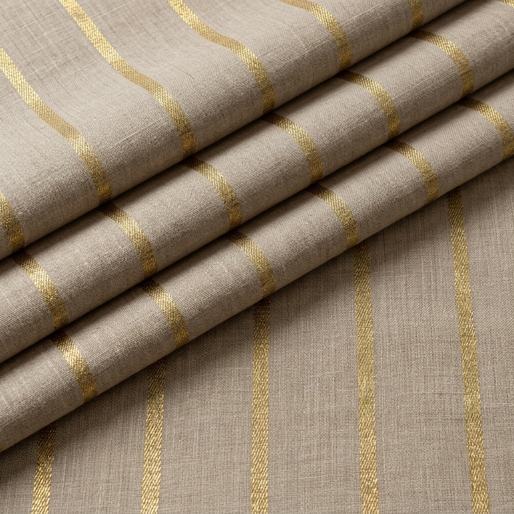 Beige Brown 60 Linen Kasab Strips- H