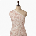 Textured Pure Linen With Self Embroidery